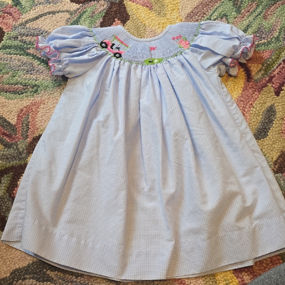 Smocked Southern Sunshine Golf Dress